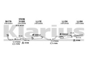 KLARIUS 490015U išmetimo sistema