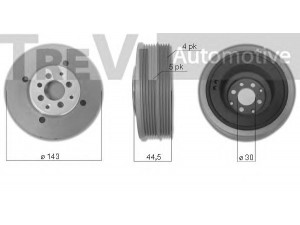 TREVI AUTOMOTIVE PC1028 skriemulys, alkūninis velenas 
 Diržinė pavara -> Dirželio skriemulys
028105243Q, 028105243Q, 028105243Q