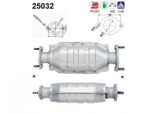 AS 25032 katalizatoriaus keitiklis 
 Išmetimo sistema -> Katalizatoriaus keitiklis
FS0520600, FS0520600B, FS6320600
