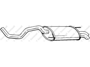 BOSAL 233-537 galinis duslintuvas 
 Išmetimo sistema -> Duslintuvas
6N0 253 609 AD, 6N0 253 609 F, JZW 253 609 AF