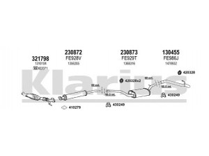 KLARIUS 362007E išmetimo sistema 
 Išmetimo sistema -> Išmetimo sistema, visa