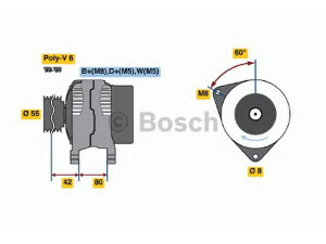 BOSCH 0 123 310 015 kintamosios srovės generatorius 
 Elektros įranga -> Kint. sr. generatorius/dalys -> Kintamosios srovės generatorius