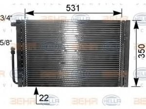 HELLA 8FC 351 038-121 kondensatorius, oro kondicionierius