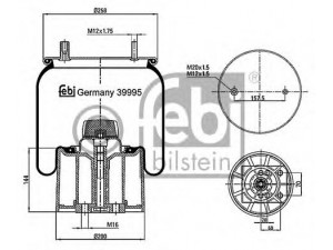 FEBI BILSTEIN 39995 dėklas, pneumatinė pakaba
05.429.43.23.0