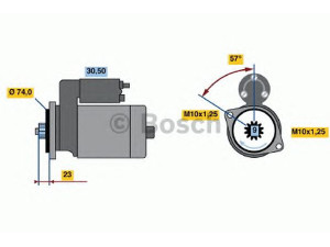 BOSCH 0 986 020 831 starteris 
 Elektros įranga -> Starterio sistema -> Starteris
28100 75070