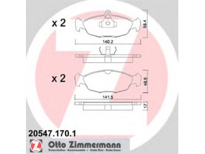 ZIMMERMANN 20547.170.1 stabdžių trinkelių rinkinys, diskinis stabdys 
 Techninės priežiūros dalys -> Papildomas remontas
JLM11903, 16 05 810, 16 05 824