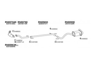 VENEPORTE 550604 išmetimo sistema 
 Išmetimo sistema -> Išmetimo sistema, visa