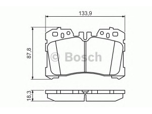 BOSCH 0 986 494 423 stabdžių trinkelių rinkinys, diskinis stabdys 
 Techninės priežiūros dalys -> Papildomas remontas
044650W110