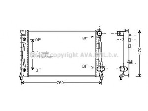 AVA QUALITY COOLING AI2158 radiatorius, variklio aušinimas 
 Aušinimo sistema -> Radiatorius/alyvos aušintuvas -> Radiatorius/dalys
4B3121251, 4B3121251D