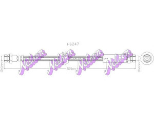 Brovex-Nelson H6247 stabdžių žarnelė 
 Stabdžių sistema -> Stabdžių žarnelės
2K0611775D, 2K0611775P