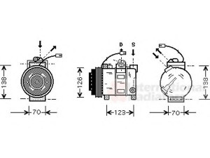 VAN WEZEL 0300K015 kompresorius, oro kondicionierius 
 Oro kondicionavimas -> Kompresorius/dalys
4B0260805C, 4B0260805P