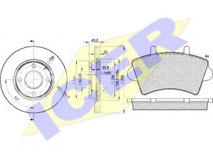 ICER 31442-5344 stabdžių rinkinys, diskiniai stabdžiai 
 Stabdžių sistema -> Diskinis stabdys -> Stabdžių remonto rinkinys