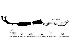 EBERSPÄCHER 212085 išmetimo sistema 
 Išmetimo sistema -> Išmetimo sistema, visa