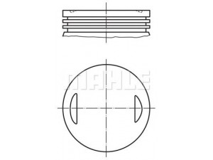 MAHLE ORIGINAL 013 35 00 stūmoklis 
 Variklis -> Cilindrai/stūmokliai
V8 5S F6 10 2A A, V8 5S F6 11 0A A