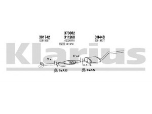 KLARIUS 220027U išmetimo sistema 
 Išmetimo sistema -> Išmetimo sistema, visa