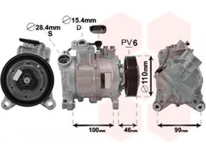 VAN WEZEL 0600K489 kompresorius, oro kondicionierius 
 Oro kondicionavimas -> Kompresorius/dalys
6452 9225 704