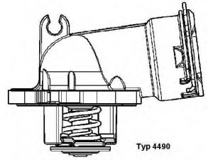 WAHLER 4490.87D termostatas, aušinimo skystis 
 Aušinimo sistema -> Termostatas/tarpiklis -> Thermostat
642 200 02 15, 642 200 20 15