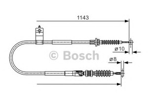 BOSCH 1 987 482 056 trosas, stovėjimo stabdys 
 Stabdžių sistema -> Valdymo svirtys/trosai
NC10-44-420A, NC10-44-420B