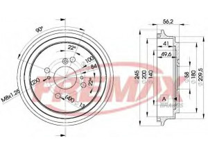 FREMAX BD-4810 stabdžių būgnas 
 Stabdžių sistema -> Būgninis stabdys -> Stabdžių būgnas
43511-60G00, 43512-60G01