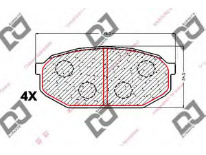 DJ PARTS BP1783 stabdžių trinkelių rinkinys, diskinis stabdys 
 Techninės priežiūros dalys -> Papildomas remontas
MB238246, MB238261, MB238262, MB277914