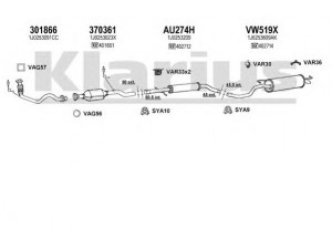 KLARIUS 931115U išmetimo sistema 
 Išmetimo sistema -> Išmetimo sistema, visa