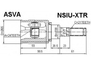 ASVA NSIU-XTR jungčių komplektas, kardaninis velenas 
 Ratų pavara -> Sujungimai/komplektas
39711-2U600