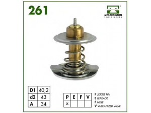 MTE-THOMSON 261.87 termostatas, aušinimo skystis 
 Aušinimo sistema -> Termostatas/tarpiklis -> Thermostat
110.200.03.15, 111.200.03.15, 111.200.04.15