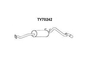 VENEPORTE TY70242 galinis duslintuvas 
 Išmetimo sistema -> Duslintuvas
174305B160, 174305B161, 174305B165