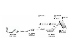 ASSO ART3875 išmetimo sistema 
 Išmetimo sistema -> Išmetimo sistema, visa