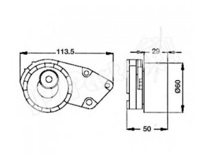 IPS Parts ITB-6W00 įtempiklis, paskirstymo diržas 
 Diržinė pavara -> Paskirstymo diržas/komplektas -> Dirželio įtempiklis (įtempimo blokas)
25183772, 5094008601, 5094008601