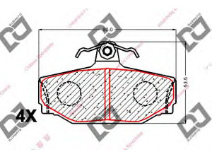 DJ PARTS BP1901 stabdžių trinkelių rinkinys, diskinis stabdys 
 Techninės priežiūros dalys -> Papildomas remontas
270923, 2709236, 271573, 2715738