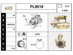 SNRA PL9516 starteris
M2T56071, M2T56072, 1911394