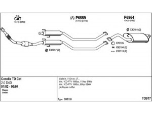 FENNO TO917 išmetimo sistema 
 Išmetimo sistema -> Išmetimo sistema, visa