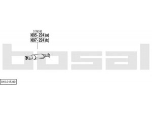 BOSAL 010.015.00 išmetimo sistema 
 Išmetimo sistema -> Išmetimo sistema, visa