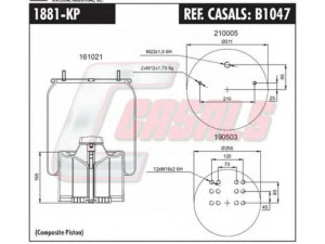CASALS B1047 dėklas, pneumatinė pakaba
0542943510