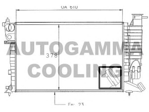 AUTOGAMMA 100225 radiatorius, variklio aušinimas