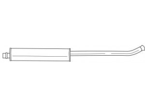 AKS DASIS SG20445 vidurinis duslintuvas 
 Išmetimo sistema -> Duslintuvas
1717G2