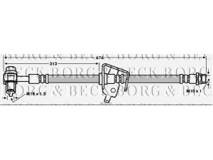 BORG & BECK BBH7735 stabdžių žarnelė 
 Stabdžių sistema -> Stabdžių žarnelės
13320679, 13336919, 562130