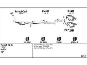 FENNO OP512 išmetimo sistema 
 Išmetimo sistema -> Išmetimo sistema, visa