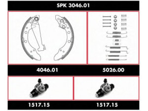 REMSA SPK 3046.01 stabdžių rinkinys, būgniniai stabdžiai 
 Stabdžių sistema -> Būgninis stabdys -> Stabdžių remonto rinkinys
VAGKFS21, VAGKFS21, VAGKFS21