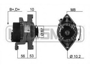 MESSMER 210195 kintamosios srovės generatorius 
 Elektros įranga -> Kint. sr. generatorius/dalys -> Kintamosios srovės generatorius
12 04 126, 62 04 088, 90 389 246