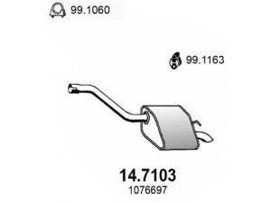 ASSO 14.7103 galinis duslintuvas 
 Išmetimo sistema -> Duslintuvas
1076697, 1133516, 1308625, 1336970