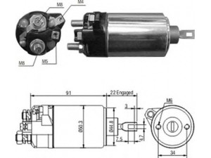 MAGNETI MARELLI 940113050168 solenoidinis jungiklis, starteris