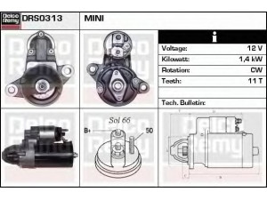 DELCO REMY DRS0313 starteris 
 Elektros įranga -> Starterio sistema -> Starteris
12417823314, 1241782331401