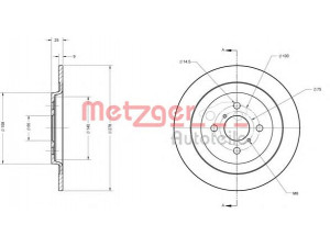 METZGER 61173.00 stabdžių diskas 
 Dviratė transporto priemonės -> Stabdžių sistema -> Stabdžių diskai / priedai
42431-0D060, 424310D060000