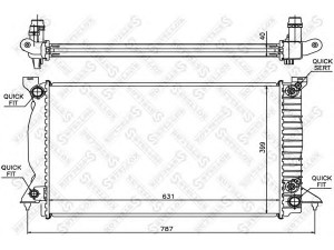 STELLOX 10-25519-SX radiatorius, variklio aušinimas 
 Aušinimo sistema -> Radiatorius/alyvos aušintuvas -> Radiatorius/dalys
8E0.121.251 AG, 8E0121251AD, 8E0121251AN