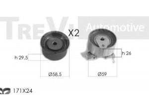 TREVI AUTOMOTIVE KD1465 paskirstymo diržo komplektas 
 Techninės priežiūros dalys -> Papildomas remontas
1606195, 1606198, 1606199, 93174264