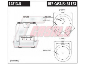 CASALS B1123 dėklas, pneumatinė pakaba 
 Pakaba -> Pneumatinė pakaba
MLF7163, 1107674, 1314906, 1865755