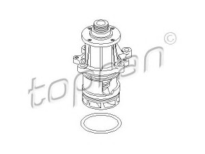 TOPRAN 500 308 vandens siurblys 
 Aušinimo sistema -> Vandens siurblys/tarpiklis -> Vandens siurblys
0 393 338, 1 721 872, 1 734 595