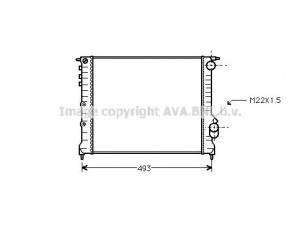 AVA QUALITY COOLING RTA2133 radiatorius, variklio aušinimas 
 Aušinimo sistema -> Radiatorius/alyvos aušintuvas -> Radiatorius/dalys
6006000711, 6006000754